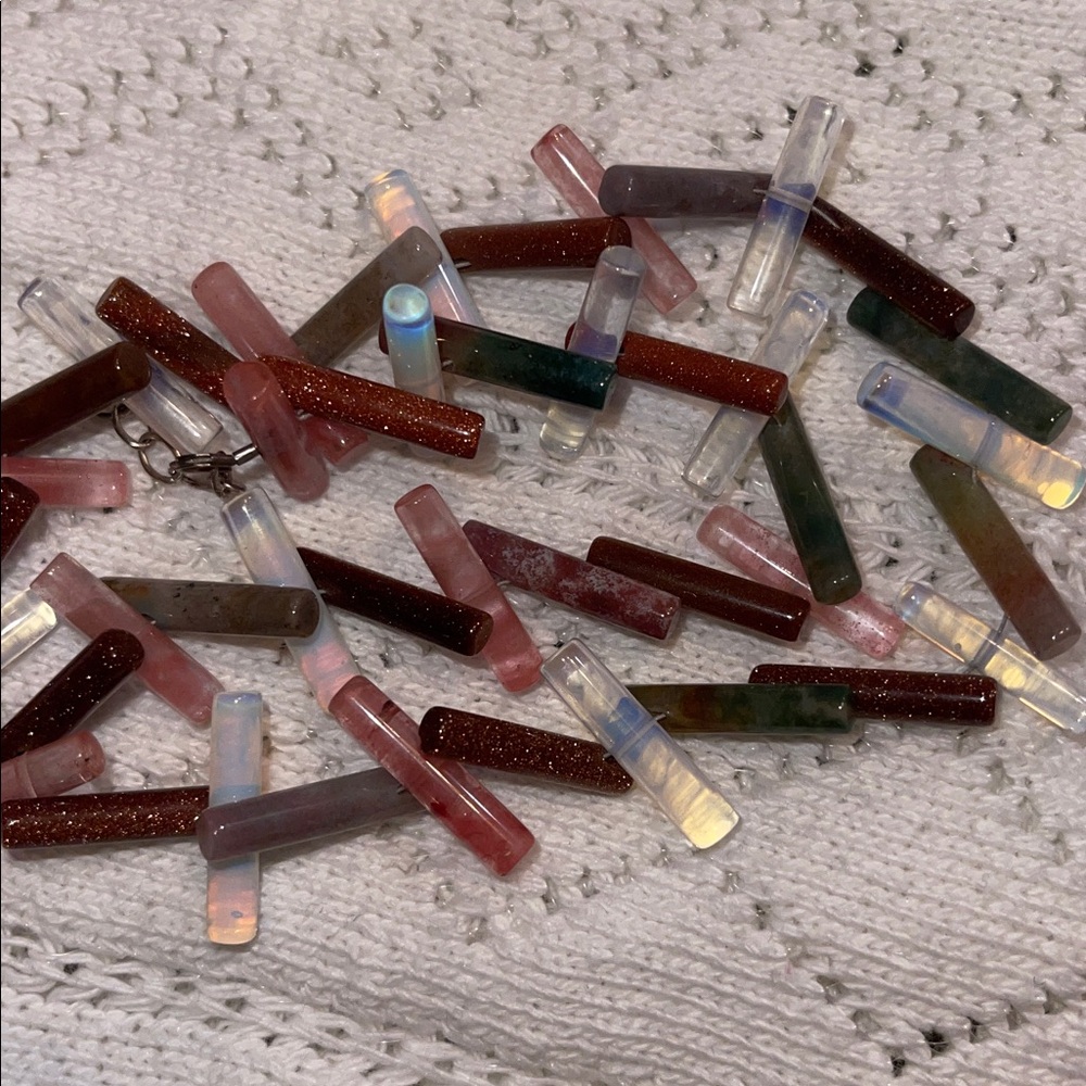 Artisan Multicolor Glass Rod Abstract Glass Necklace🫧 - Picture 5 of 7